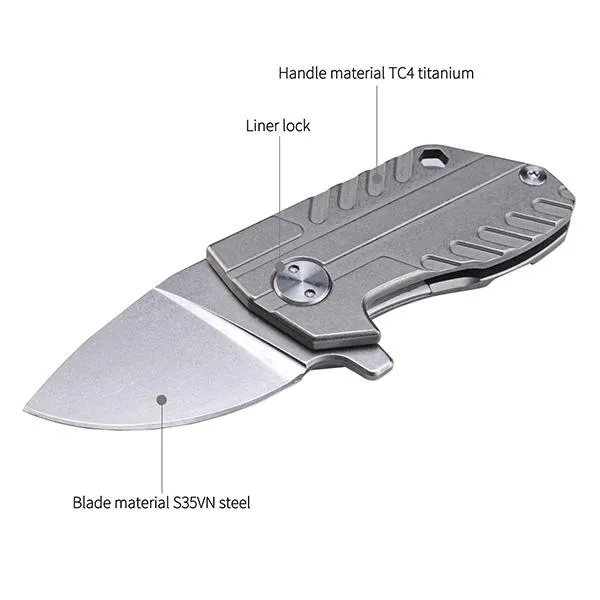 EK35 Titanium Mini Folding Knife