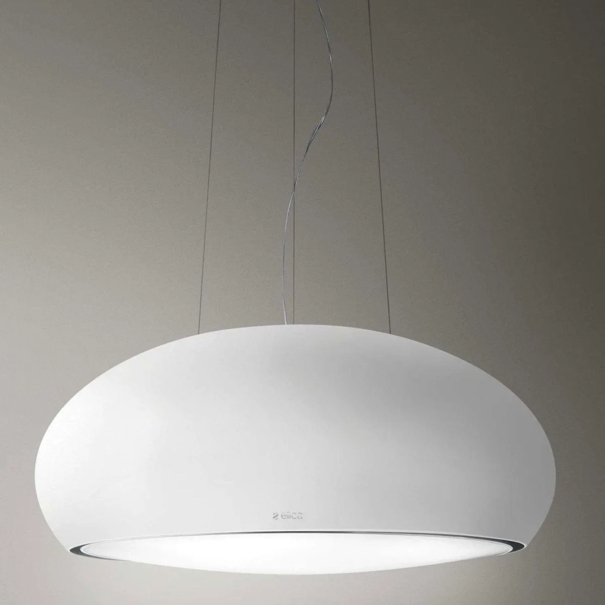 Elica Pearl 80cm Ceiling Mounted Hood Matt White Hood