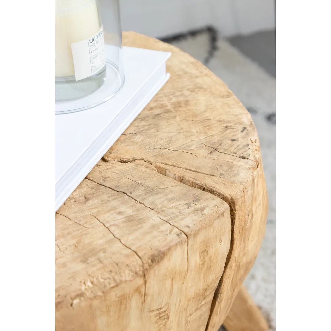 Elm Tree Trunk Side Table