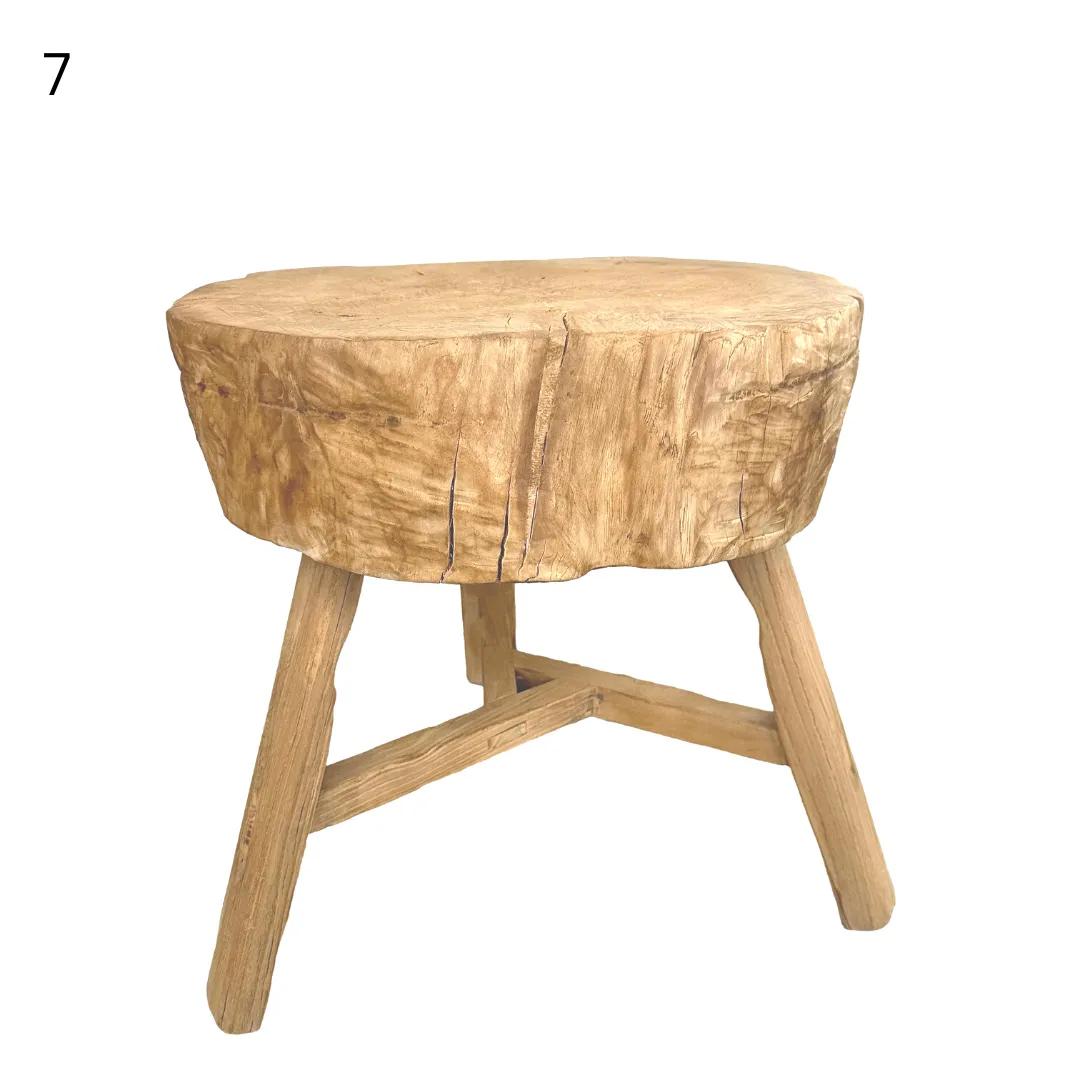 Elm Tree Trunk Side Table