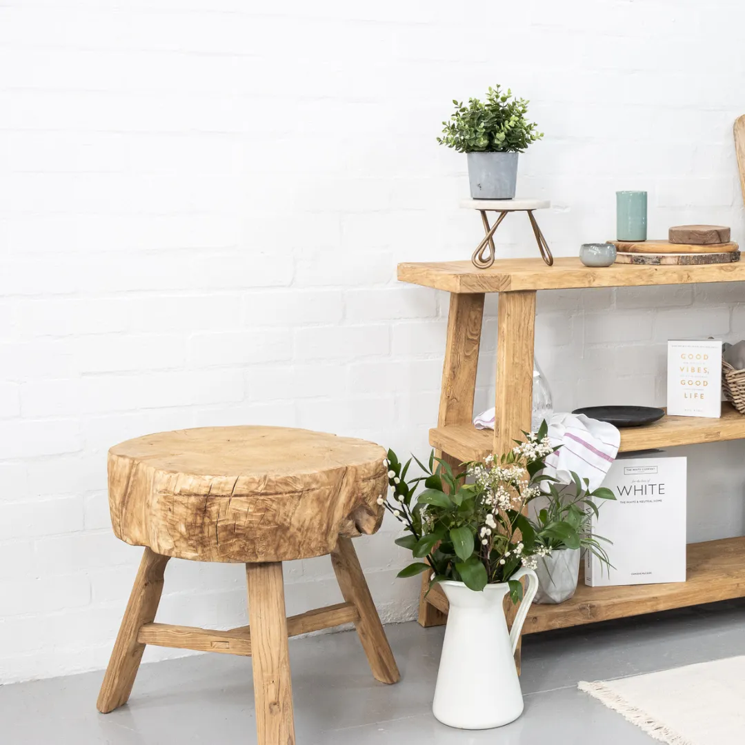 Elm Tree Trunk Side Table