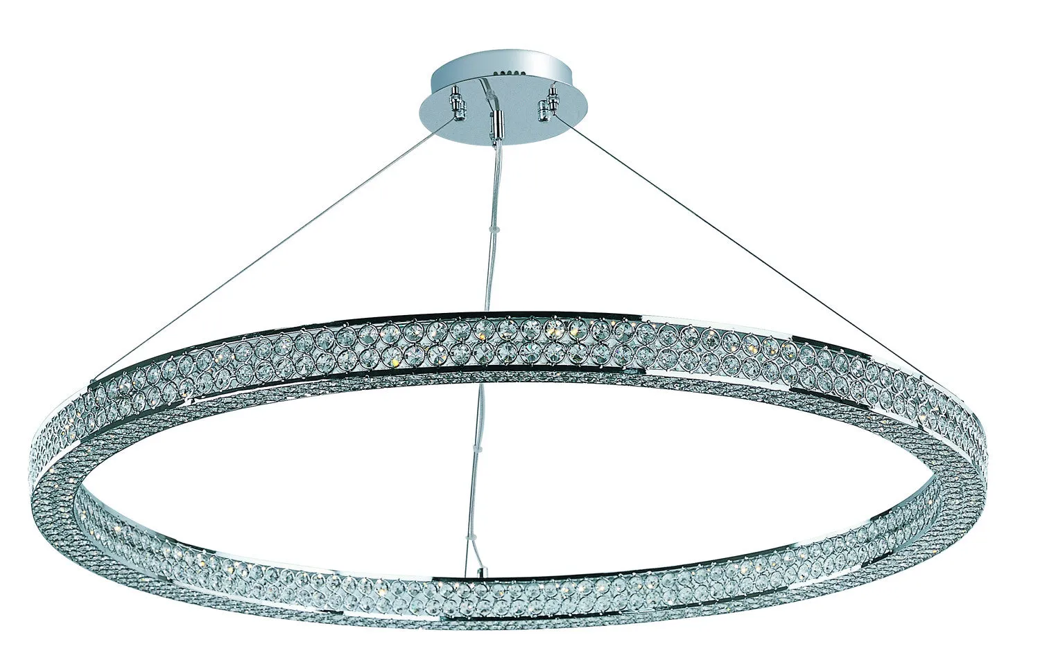 Eternity 40" LED Pendant in Polished Chrome