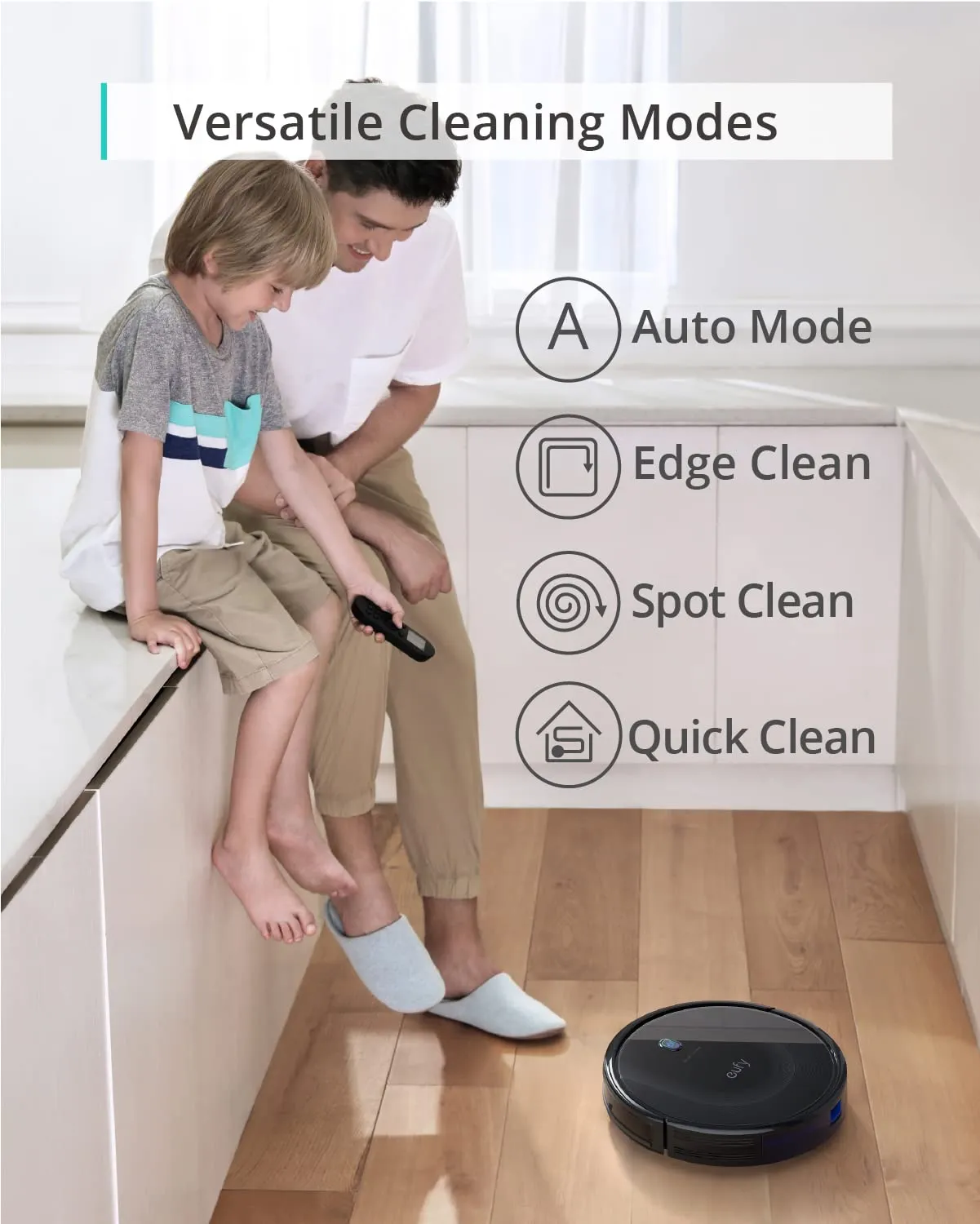 eufy BoostIQ RoboVac 11S MAX, Robot Vacuum Cleaner, Super Thin, Powerful Suction, Quiet, Self-Charging Robotic Vacuum Cleaner, Cleans Hard Floors to Medium-Pile Carpets, Black