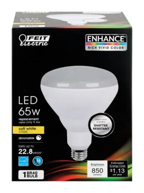 Feit BR40 E26 (Medium) LED Bulb Soft White 65 Watt Equivalence 1 pk