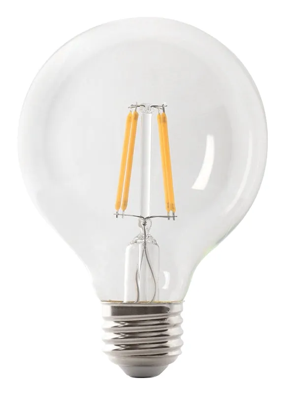 Feit Electric BPG2540/950CA/FIL LED Bulb, Globe, G25 Lamp, 40 W Equivalent, E26 Lamp Base, Dimmable, Clear :CD 1: QUANTITY: 1