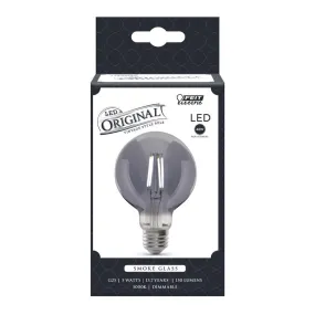 Feit LED Filament G25 E26 (Medium) Filament LED Bulb Smoke Daylight 40 Watt Equivalence 1 pk