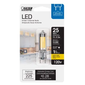 Feit LED Specialty T4 G8 LED Bulb Warm White 25 Watt Equivalence 1 pk