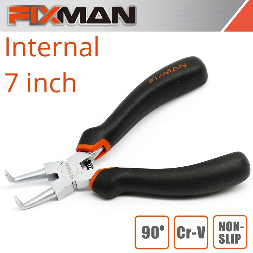 Fixman Internal Circlip Pliers 7'/175Mm X 90 Deg