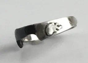 Flaming Chef Knife Ring with Oxidized Handle