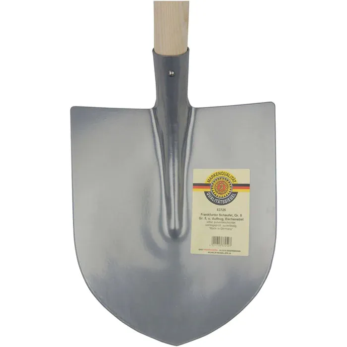 Frankfurter-style Steel Shovel with Curved Handle