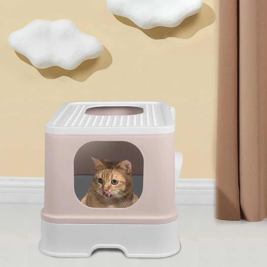 Fully Enclosed Kitty Toilet Basin in Blush