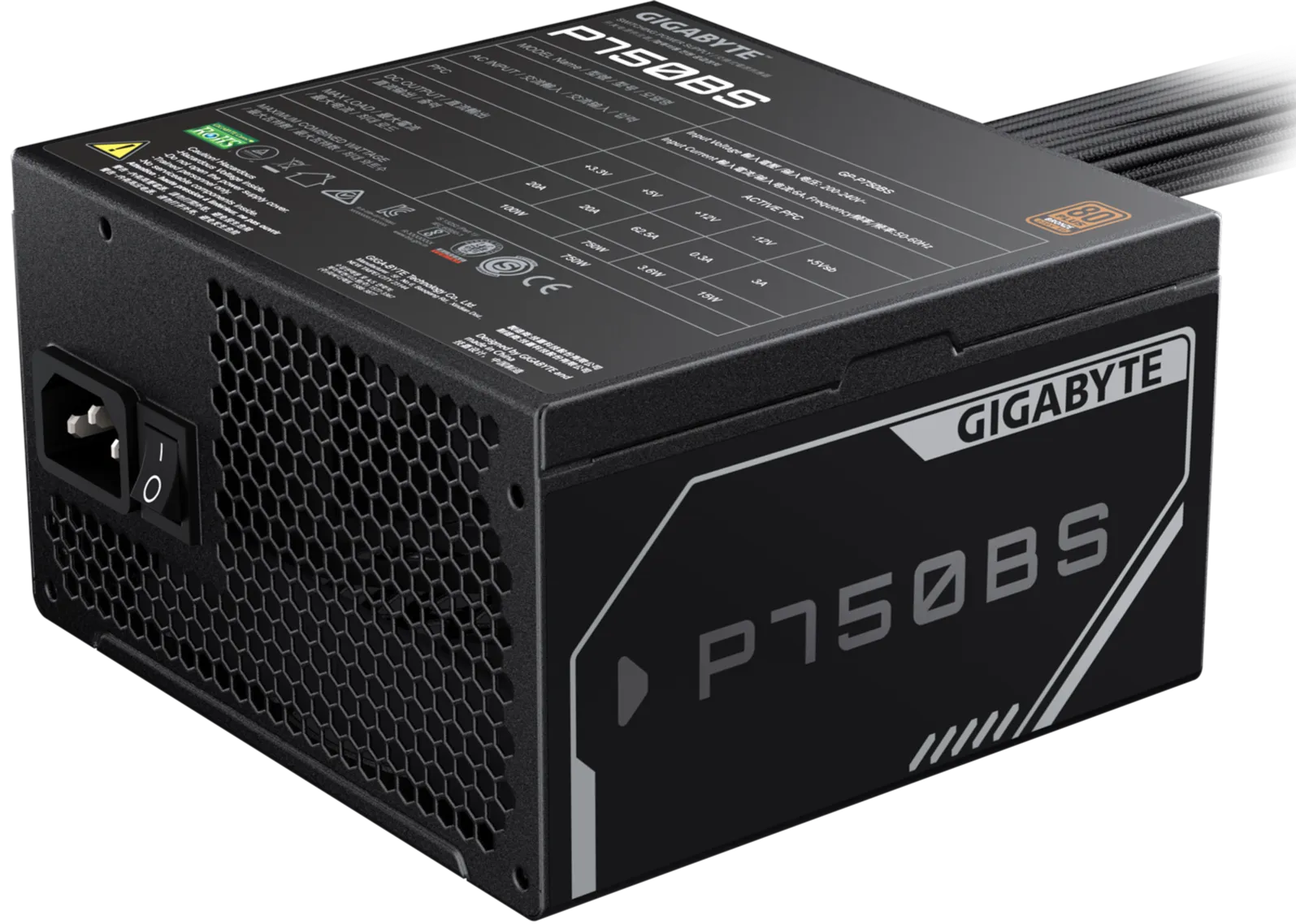 GIGABYTE 750W 80Plus Bronze Power Supply (GP-P750BS)