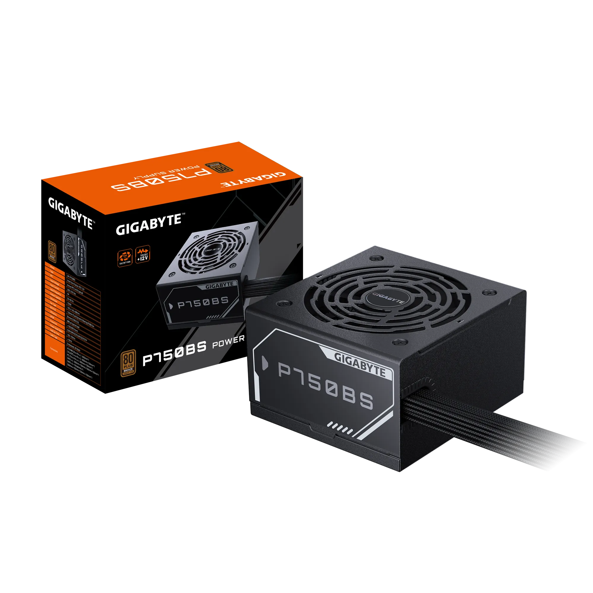 GIGABYTE 750W 80Plus Bronze Power Supply (GP-P750BS)