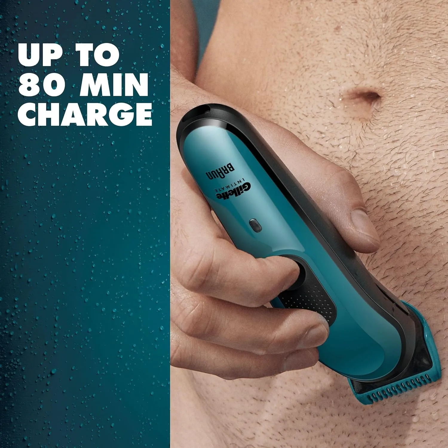 Gillette Intimate i3 Trimmer for Men, Pubic Hair Trimmer & Shaver for Men, SkinFirst Technology, Lifetime Sharp Blades, Waterproof, Cordless for Wet/Dry Use