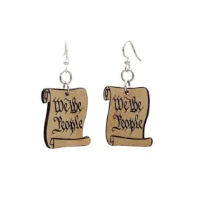 Green Tree We The People Earrings #1491