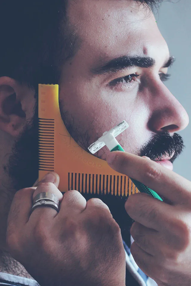 Groomarang Beard Shaping & Styling Template Comb