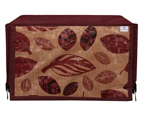 Heart Home PVC Leaf Printed Microwave Oven Cover,20 LTR. (Brown)-HS43HEARTH25961