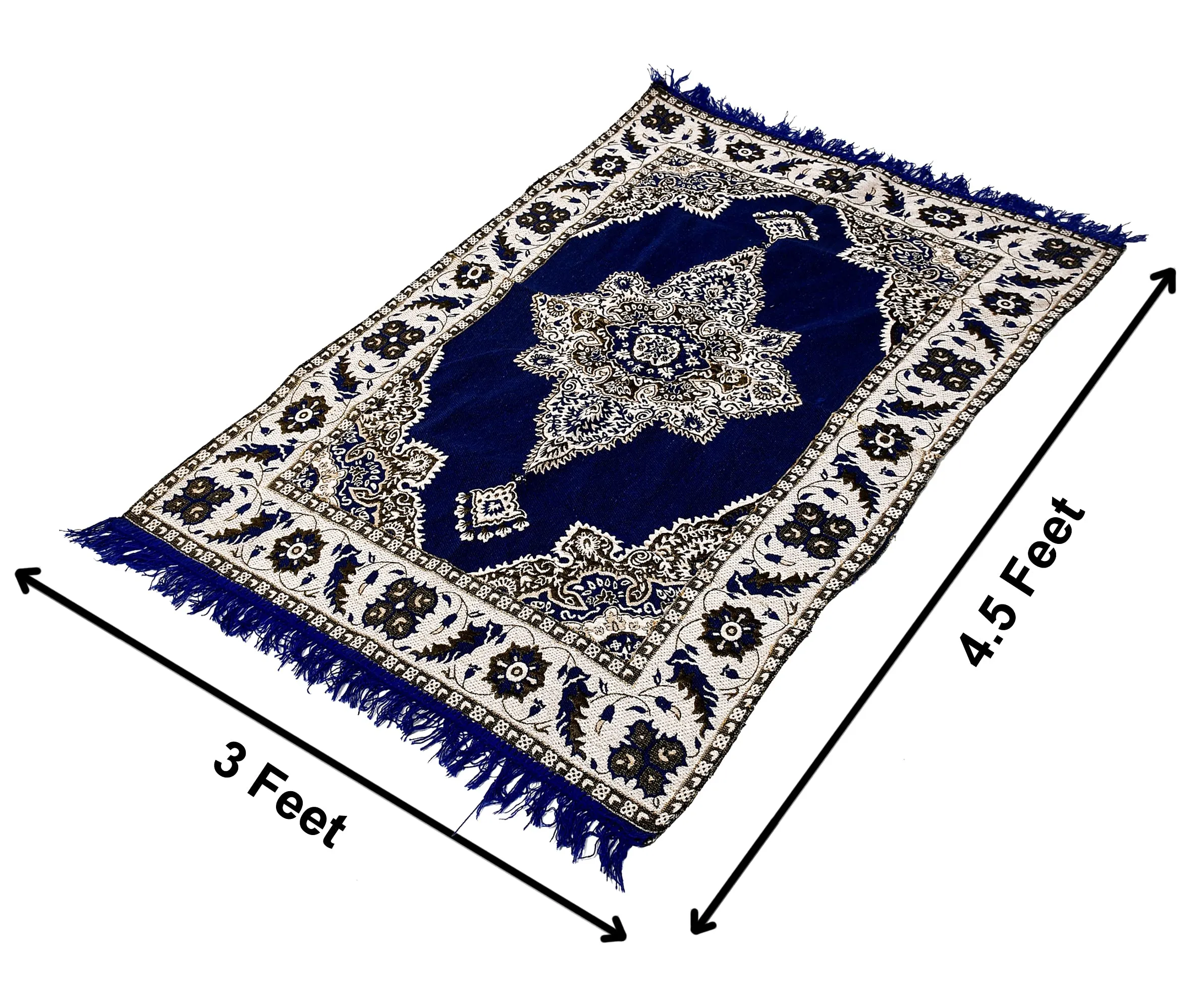 Heart Home Super Soft Silky Smooth Velvet Bedroom Area Carpet for Living Room Kids Room Baby Room Dormitory (4.5 x 3 Feet, Blue, Standard, HS_36_HEARTH019566)