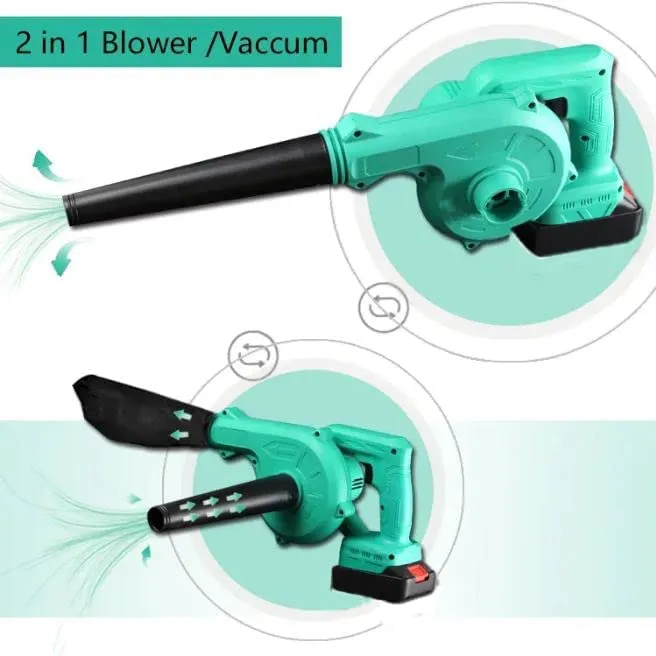 Hetkrishi Cordless Air Blower & Vacuum (2 in 1 Operation) Pro Wireless Multipurpose Blower & Vacuum Machine Highly Useful for Clearing Dust, Gardening Works & Car Cleaning, Home/Electrical applicances