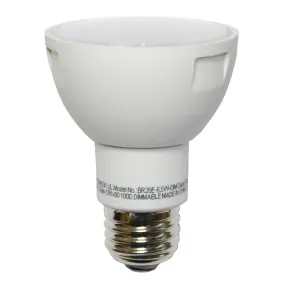 High Quality LED 6.5W BR20 2700K 550 Lumens Dimmable Soft White Bulb - 50w Equiv.