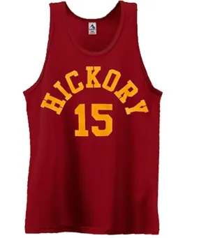 Hoosiers Hickory High School Burgundy Jersey Tank Top