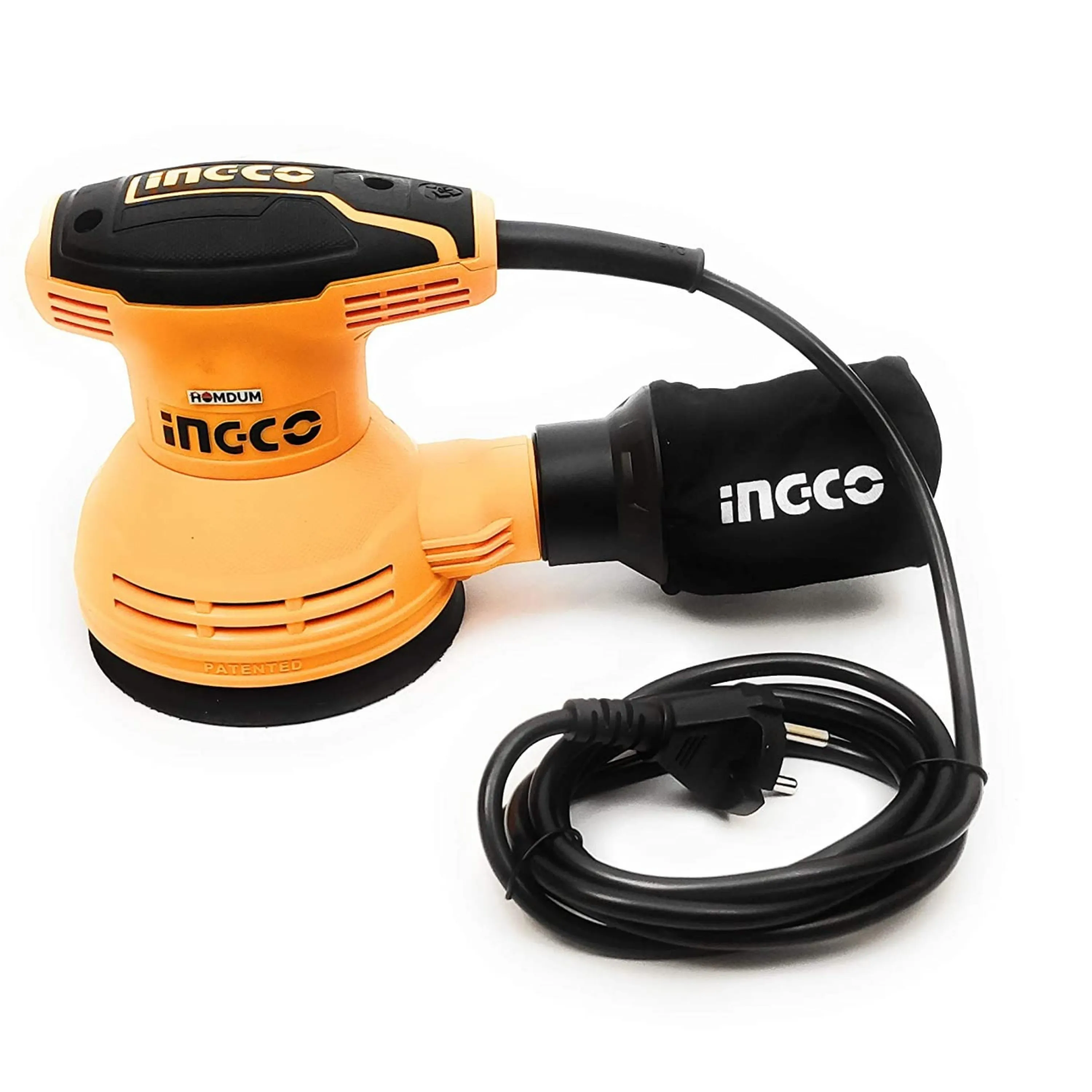 INGCO Rotary Sander, 320W | 125mm Dia of Sanding Pad |12000rpm Corded Sander, Electric Detail Sander With 1pcs Dust Bag, 5pcs Sand Paper