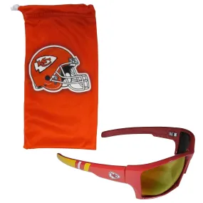 Kansas City Chiefs Edge Wrap Sunglass and Bag Set