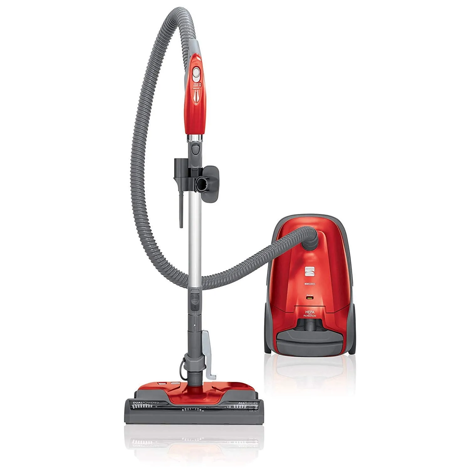 Kenmore Floorcare 400 Series Bagged Canister Vacuum Cleaner, Red