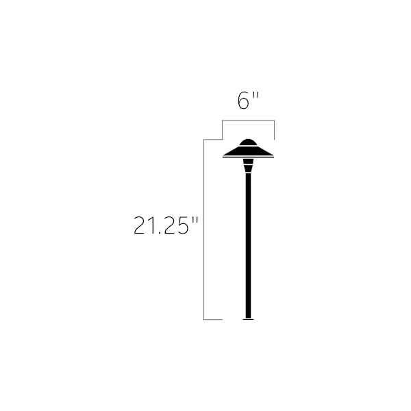 Kichler 15870CBR30 12V LED 6" Dome Path Light