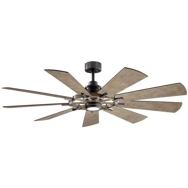 Kichler 300265WZC Gentry LED 65" Fan Weathered Zinc