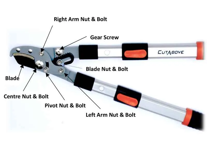 Lopper Geared - Anvil With Extendable Handles For Removing Smaller Branches