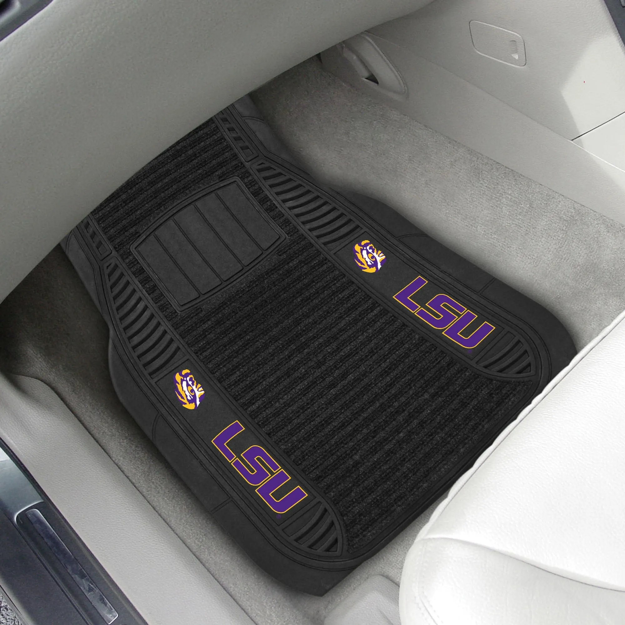 LSU Tigers 2 Piece Deluxe Car Mat Set