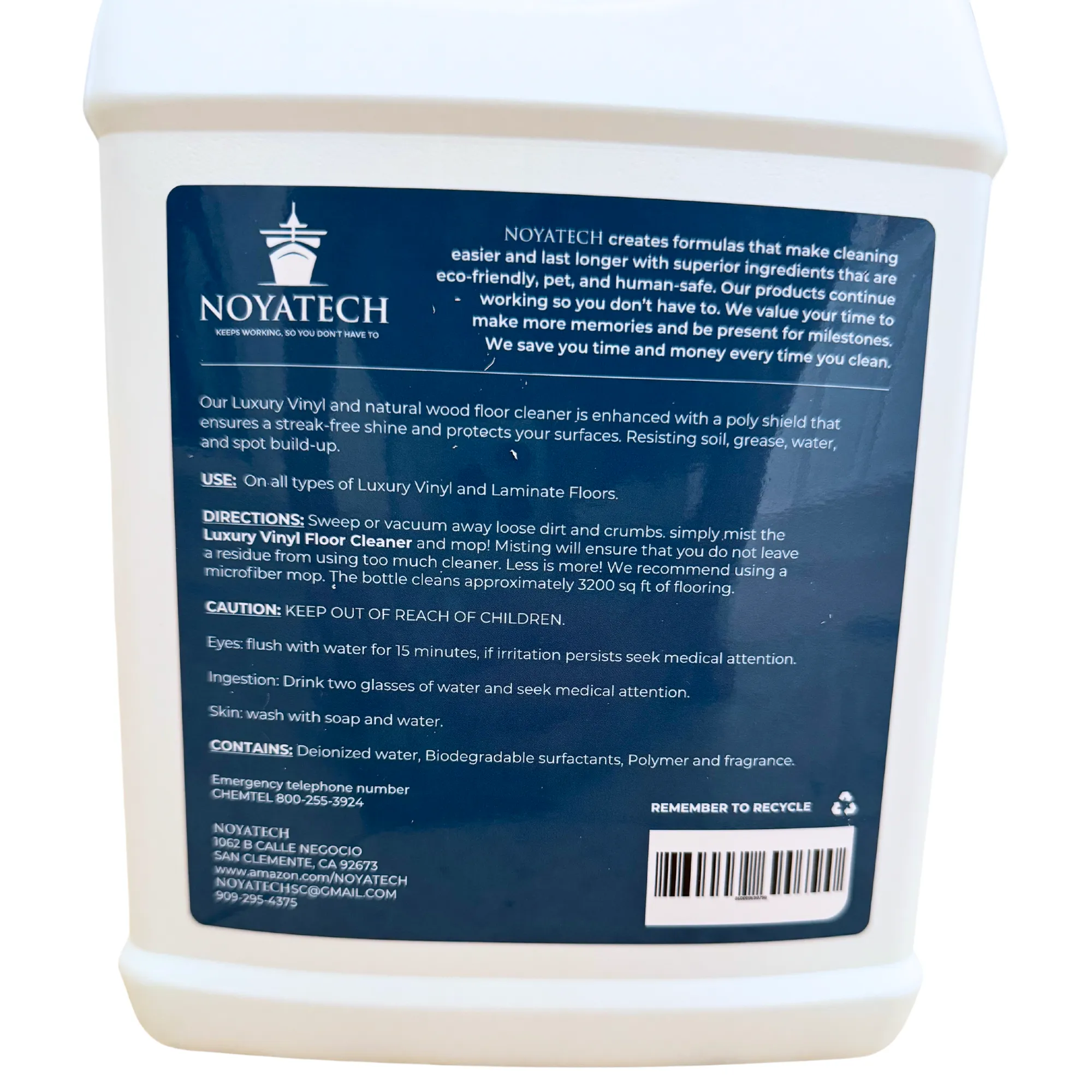 Luxury Vinyl Floor Cleaner Spray. Streak Free. For all laminate and hardwood floors. Safe PH neutral Effective, Hypoallergenic formula.