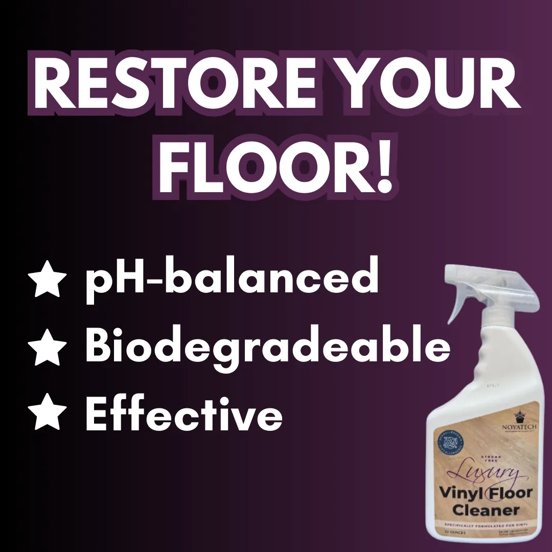 Luxury Vinyl Floor Cleaner Spray. Streak Free. For all laminate and hardwood floors. Safe PH neutral Effective, Hypoallergenic formula.