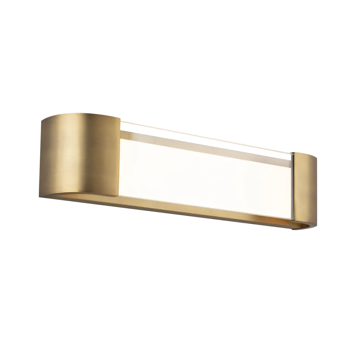 Melrose LED Bathroom Vanity in Aged Brass