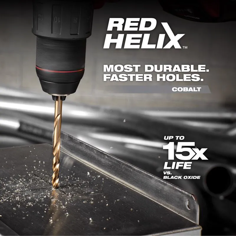 Milwaukee RED HELIX 11/32 in. X 4-7/8 in. L Cobalt Steel THUNDERBOLT Drill Bit 3-Flat Shank 1 pc