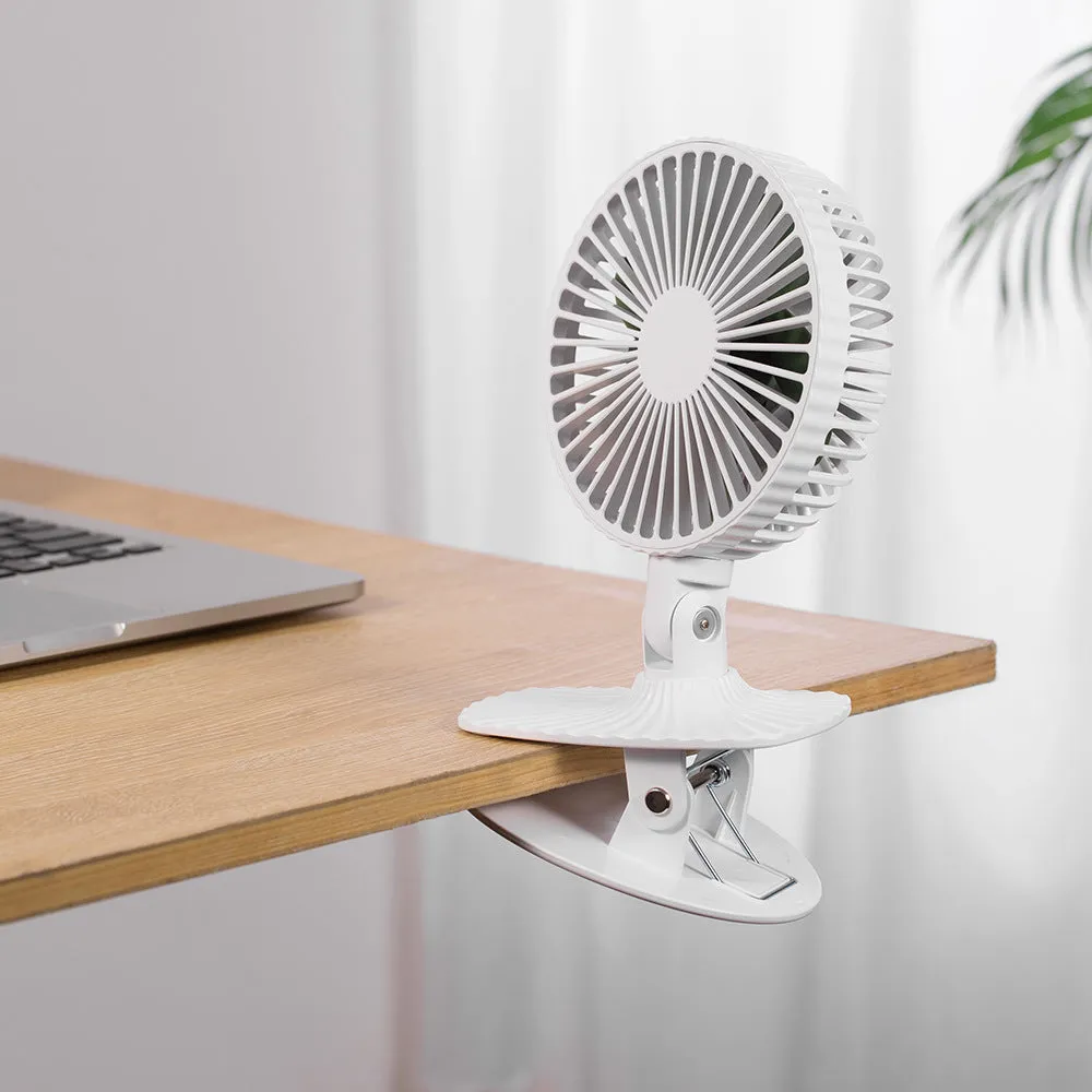 Mini Fan Hanging Neck USB Charging Creative Household Portable Desktop Shaking Head Clip Fan