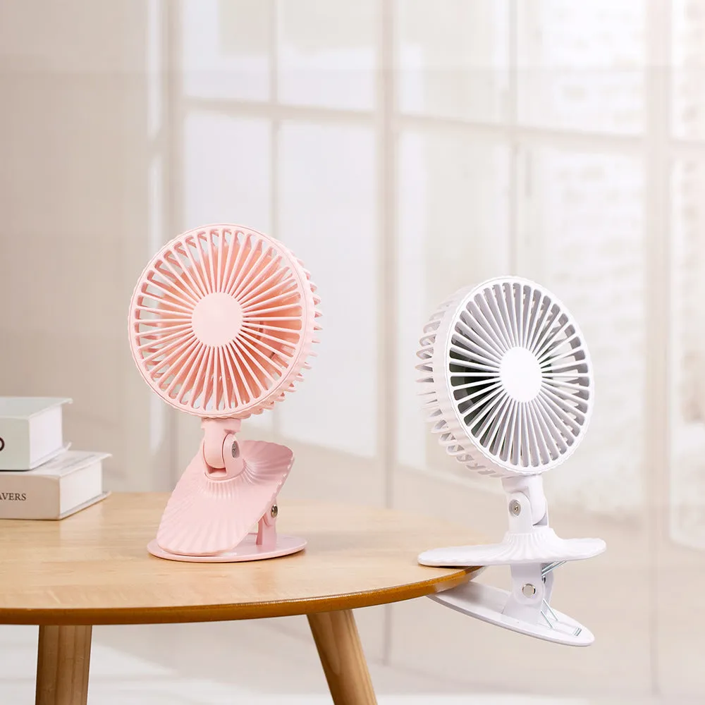 Mini Fan Hanging Neck USB Charging Creative Household Portable Desktop Shaking Head Clip Fan