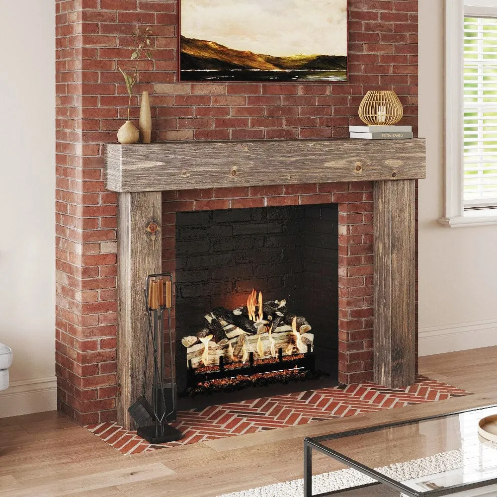 Modern Ember Levi 5 Piece Fireplace Tool Set in Black