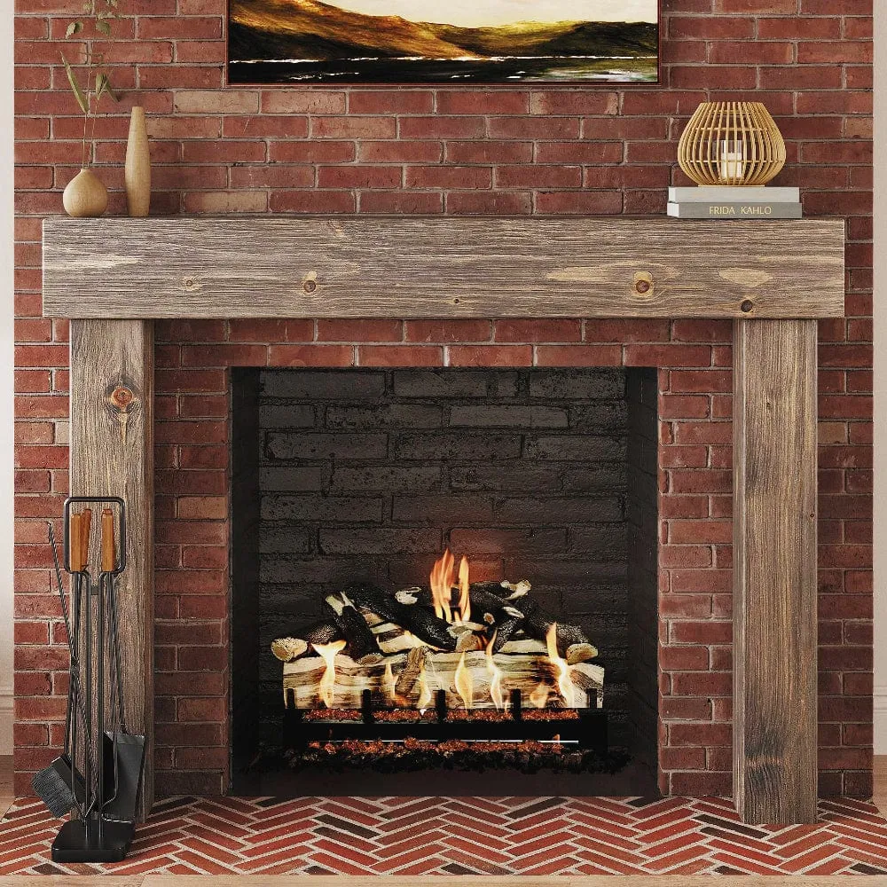 Modern Ember Levi 5 Piece Fireplace Tool Set in Black