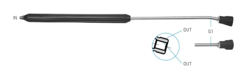 Mosmatic LAN Standard Wand - Bent - 20in - 26.981