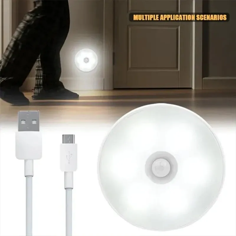 Motion Sensor LED Night Lamp - Home Emergency Automatic Lighting Bedside Table Wardrobe