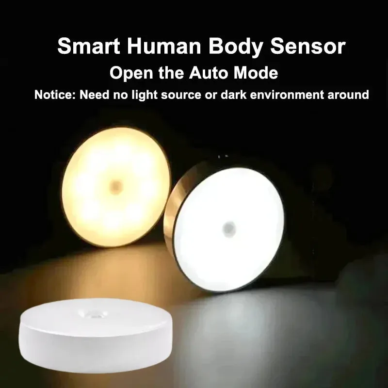 Motion Sensor LED Night Lamp - Home Emergency Automatic Lighting Bedside Table Wardrobe