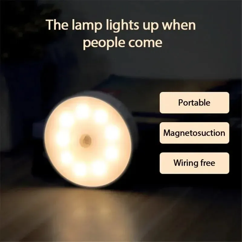 Motion Sensor LED Night Lamp - Home Emergency Automatic Lighting Bedside Table Wardrobe