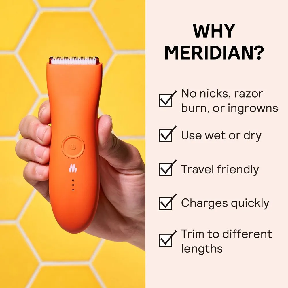 New - MERIDIAN Trimmer Premium, Pubic & Body Hair Trimmer for Men & Women,