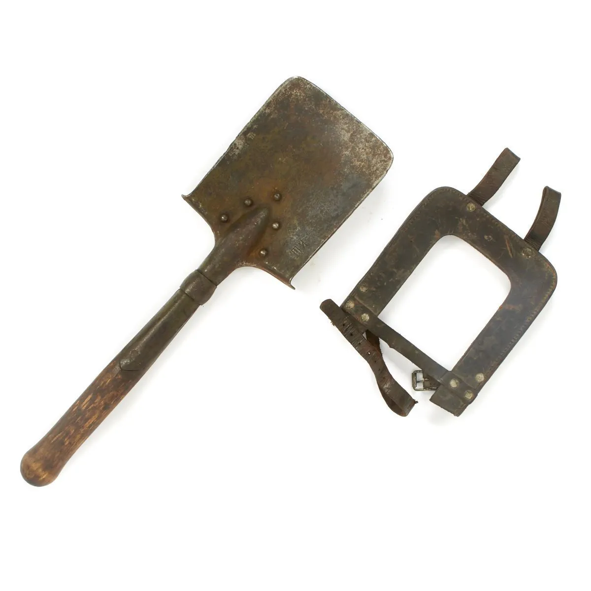 Original German WWI 1915 Entrenching Shovel with 1938 Carrier