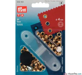 PRYM Eyelets - Gilt / Gold (No-Sew) 4mm - Pack of 50