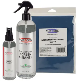 Purosol Screen Cleaning Kit w/ Large Microfiber Cloth