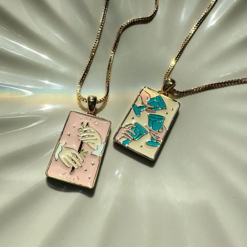 Queen of Wands Tarot Pendant Necklace