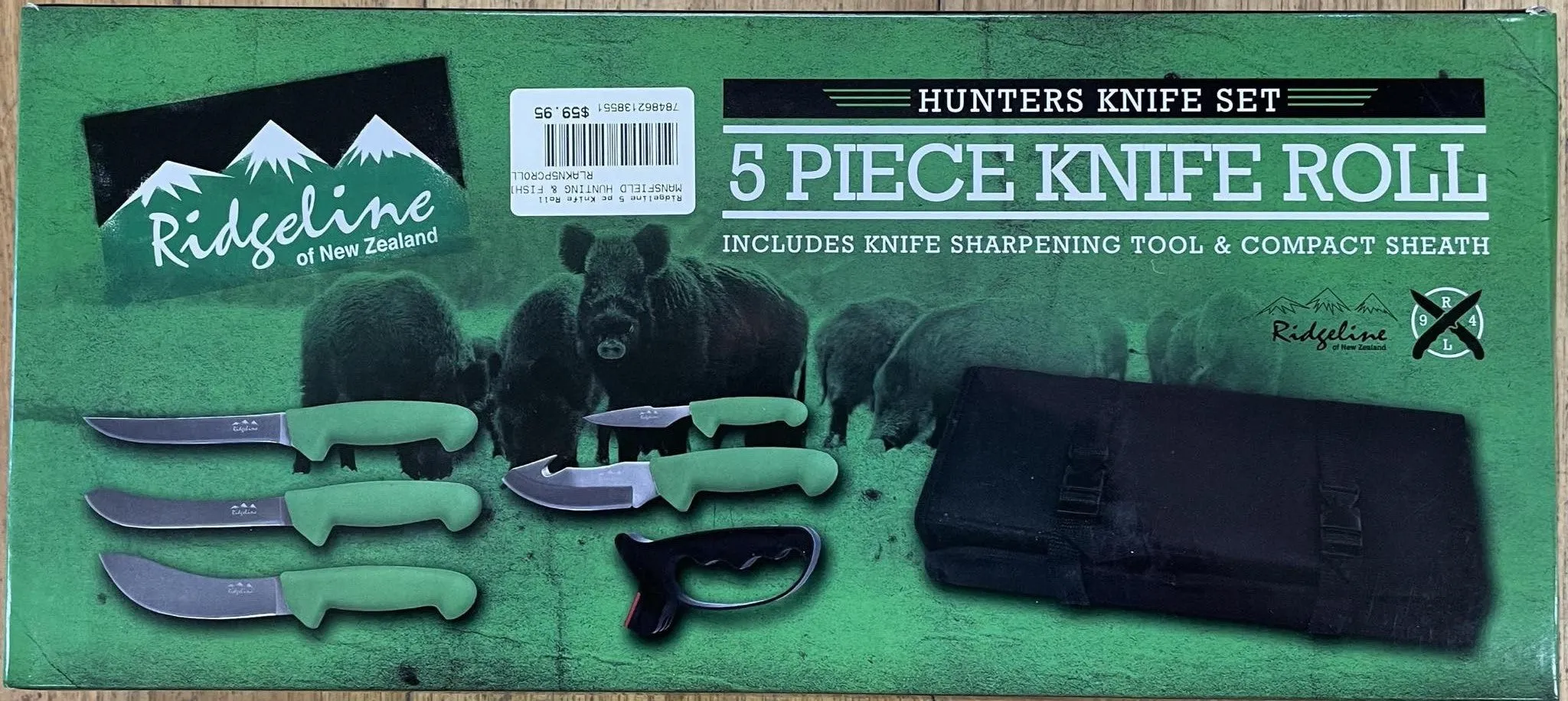 Ridgeline 5 pc Hunters Knife Roll